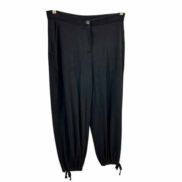 Chico's Travelers Knit Pants Dark Black Size 0 / Small Slinky Cropped Capris - Picture 1 of 6